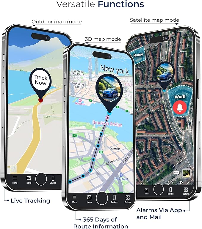 SALIND GPS Tracker – Heavy-Duty Magnetic Car & Truck Tracker, Up to 180-Day Battery, Real-Time Anti-Theft GPS Device with Strong Magnet, IP65 Splashproof & Rugged