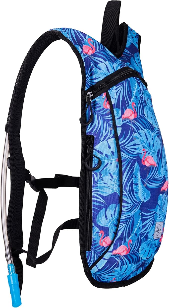Vibe Festival Gear Hydration Pack Backpack with 2L Water Bladder for Women, Men, Teens, Kids - Hydropack Hydro Sports, Outdoor, Running, Camping, Hiking, Festivals, Raves
