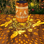 Dragonfly Solar Lanterns Outdoor Waterproof with Shepherd Hook, Birthday Gifts for Women Mom Grandma, Metal Solar Hanging Lights Garden Decor for Outside Yard Patio Pathway Backyard Porch