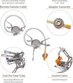 Fire-Maple Blade 2 Portable Propane Camping and Backpacking Stove Ultra Light | Titanium Hiking Stoves with pre-heat tube | Mini Portable Isobutane