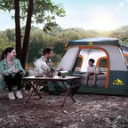 3/4 Person/6 Person Camping Tent Fast Cabin Tent with Instant Setup Tent, Weatherproof Tent Easy Quick Set Up & Pop Up in 60 Seconds with Rainfly Backpack for Family Camping,Upgraded Ventilation
