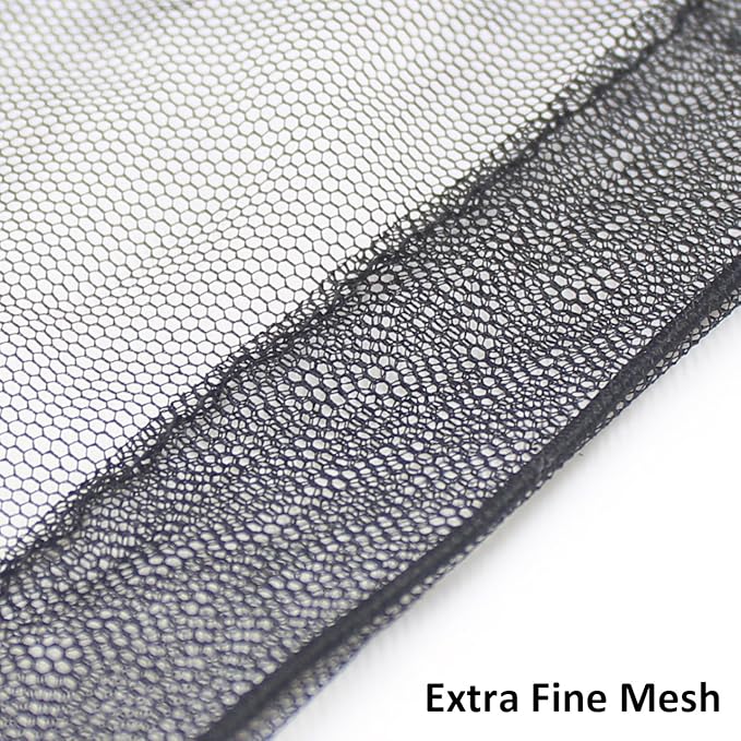 Anvin Mosquito Head Mesh Nets Gnat Face Netting for No See Ums Insects Bugs Gnats Biting Midges from Any Outdoor Activities, Works Over Most Hats Comes with Free Stock Pouches (3pcs, Grey+Black+White)