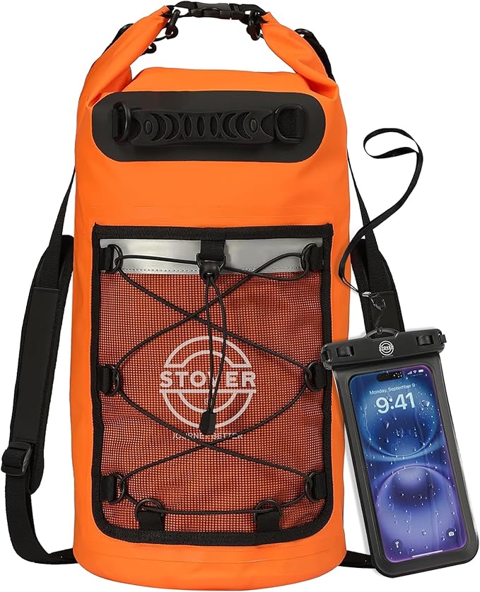 STOVER 5/10/25/30/40/55L Waterproof Backpack- Floating Dry Bag for Kayaking, Travel, Beach, Hiking, & Camping, Men/Women