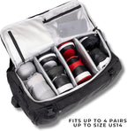 Athletico SneakerBox - Premium Sneaker Travel Duffel Bag/Backpack - For Shoes, Clothes, and Gym (Black)