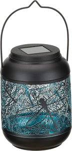 Regal Art & Gift Solar Lantern Outdoor, Waterproof Garden Décor, Ideal Gift for Women, Mom, Grandma – Hanging Metal Solar Lights for Yard, Patio, Backyard, Porch, Multi, Dragonfly, Small