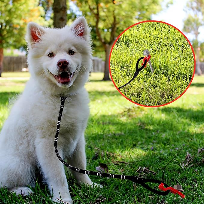 16 Psc Non-Rust Cast Aluminum Ground Anchors - Heavy Duty Screw in Tent Stakes for Superior Stability Ideal for Tents, Canopies, Sheds, Car Ports, Swing Sets Outdoors