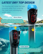 Full Face Snorkel Mask- Snorkeling Gear for Adults with Safe Dry Top Breathing System, Latest Foldable Panoramic View Snorkeling Mask for Men and Women, Anti Fog Anti Leak