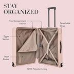 Bric's 28" Expandable Spinner Suitcase - Travel Luggage with TSA-Approved Lock and Hard Shell Exterior - B|Y Ulisse - Pearl Pink