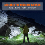 BUYSIGHT Rechargeable Spotlight Flashlight High Lumen Handheld Spot Light LED Flashlight with Handl Ultra-Long Standby Electric Torch with USB Output （Classic Gold）