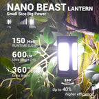Camping Lantern Rechargeable 150Hr Runtime, 600LM Ultra Bright 360° COB Camping Light, IPX7 Waterproof 2900mAh Power Bank, Portable Emergency Flashlight for Hiking Power Outage Survival Gear