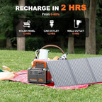 MARBERO 296Wh Solar Generator with Solar Panel Included 300W Portable Power Station with 60W Foldable Panel Set Solar Power Bank with AC Outlets for Camping Home Backup Outdoor Emergency Travel