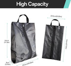 Travel Shoe Bags, Water Resistant TPU Mesh with Zipper, Travel Essentials for Men & Women (Black, 1 Set)