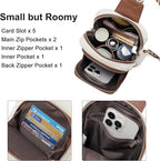 CLUCI Crossbody Bags for Women Men,Leather Sling Bag Cross Body Backpack for Woman Gifts for Women Birthday Unique