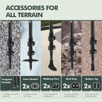 KINGGEAR Nordic Walking Stick, TP1 Hiking Poles Retractable Lightweight 7075 Aluminum, Trekking Poles with Flip Lock, Natural Cork and EVA Grip, 2pc Hiking Gear