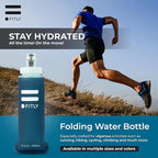 Soft Flask - Shrink As You Drink Soft Water Bottle for Hydration Pack - Folding Water Bottle Ideal for Running, Hiking, Cycling, Climbing & Rigorous Activity