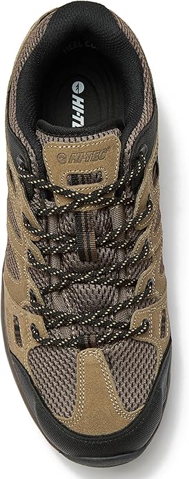 HI-TEC Ridge Low Waterproof Hiking Shoes for Men, Lightweight Breathable Outdoor Trekking and Trail Sneakers, Sizes 7 to 15, Medium and Wide Width