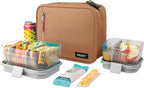 PackIt Freezable Classic Lunch Box, Almond, Built with ECOFREEZE Technology, Collapsible, Reusable, Zip Closure With Zip Front Pocket and Buckle Handle, Designed for Fresh Lunch On the Go
