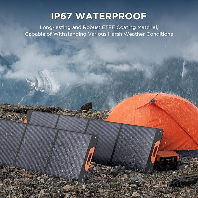 440 Watt N-Type 16BB Portable Solar Panel, RV Essentials,2PCS 220W 19.8V Foldable Solar Charger for Power Station, 25% High Efficiency IP67 Waterproof 4 Kickstands for Camping RV Hurricane