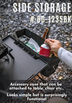 camping moon Side Storage Bag Outdoor Storage Box for Field Rack Black BG-1235BK (Black)