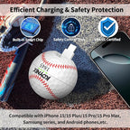 2000mAh Creative Golf Ball Power Bank, Emergency Mini Power Portable Charger USB-C, Compatible with iPhone15,16，17，15 Plus,15 Pro Max, Gift for Golf Lover Men Women (Baseball Golf Power Bank)