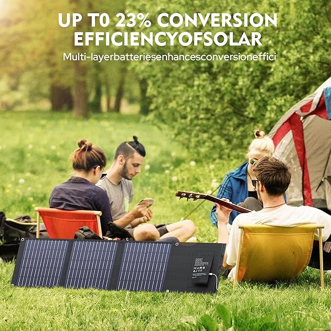 30W Solar Charger,Solar Panel USB for Camping, Hiking, and Outdoor Activities, Compact and Lightweight, IPX4 Waterproof, Charging Multiple Devices with Double Fast Charging Ports