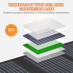 Apowking Portable Solar Panels 40W, Foldable Solar Panel Charger for 100-300W Portable Power Station, with Adjustable Kickstands, DC 18V Output, USB 3.0 and Type-C Ports for Camping Van RV Trip