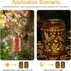 Hummingbird Lantern Solar Outdoor, Birthday Gifts for Women, Solar Light Outdoor Waterproof LED Decorative Garden for Lawn, Landscape, Patio, Porch Hanging Lantern for Ladies, Mom, Grandma