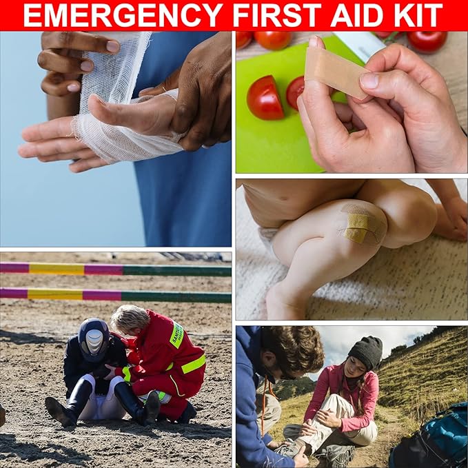 Car-Home Survival First-Aid Kit Emergency-Kit - Camouflage 273Piece Equipment Travel Supplies First Aid Set Home Essentials Camping Hiking YIDERBO