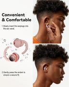 Ear Plugs for Sleeping - Noise Reduction Soft Silicone Earplugs, 2 Pairs Reusable Hearing Protection Earplugs for Noise Sensitivity, Sleep,Snore,Travel,Sound Reduction Noise Cancelling - Dusty Pink