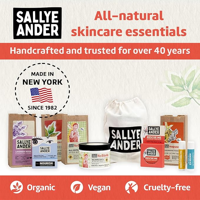 SALLYEANDER No Bite Me All-Natural Bug & Insect Repellent - Anti Itch Cream - 8 oz - Safe for Kids and Infants - Repels Mosquitoes, Black Flies, Fleas, and Ticks