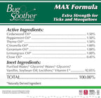 Bug Soother MAX - Extra Strength Natural Gnat, Tick, and Mosquito Repellent, 3 Pack 4 fl oz w/Free 1 oz. Bug Spray Deterrent - DEET Free - Safe for Adults & Environment - Made in USA