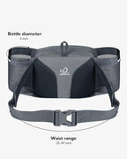 WATERFLY Fanny Pack Waist Bag: Waist Pack for Women Men with Two Water Bottle Holder Hiking Fanny Pack for Running Walking DogWalking Travel Cycling