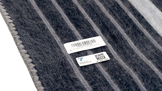 QISU Alpaca Wool Blanket Throw | Large, Beautiful, Warm, Variegated | 85 x 65 inches | Ultra-Soft, Hypoallergenic and Breathable | Non-Itchy or Scratchy Fabric (Grey Autumns)