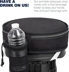 2025 Upgraded Collapsible Stool & 3-in-1 Cushioned Carry Bag, Adjustable Height Folding Stool, Telescopic Camping Chair Retractable Seat or Footrest for Outdoors & Travel, Max 620lbs