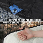 REDCAMP Large Warm Camping Blanket with Sherpa Lining, Cold Weather Warm Outdoor Blanket Waterproof and Windproof for Camping Stadium, Machine Washable 59"x79" White