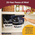 4Patriots 72-Hour Survival Food Kit: Emergency Food Supply Designed to Last 25 Years, 20 Servings