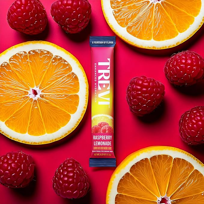 TREVI™ Sugar Free Electrolytes - Drink Mix Hydration Powder Packets - 28 Count - Raspberry Lemonade