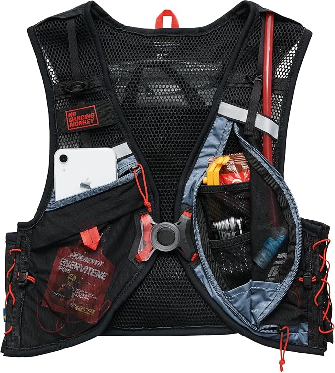 USWE Rush 8L Bike Hydration Vest, Adjustable Chest Straps Running Hydration Vest, 2.0L Hydration Bladder, Mountain Biking, Gravel & Cycling with Reflective Details, Men & Women