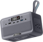 Portable Power Station 28000mAh LiFePO4 Battery, 100W Solar Power Bank, Small Generator with AC Outlet 200W Surge, 4-Port USB & PD, Fast Charging for Laptop, Camping, Emergency, Travel, (TSA Approved)