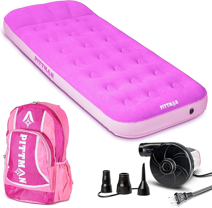 Pittman Outdoors Portable Battery Powered Air Pump with Fun Travel Backpack