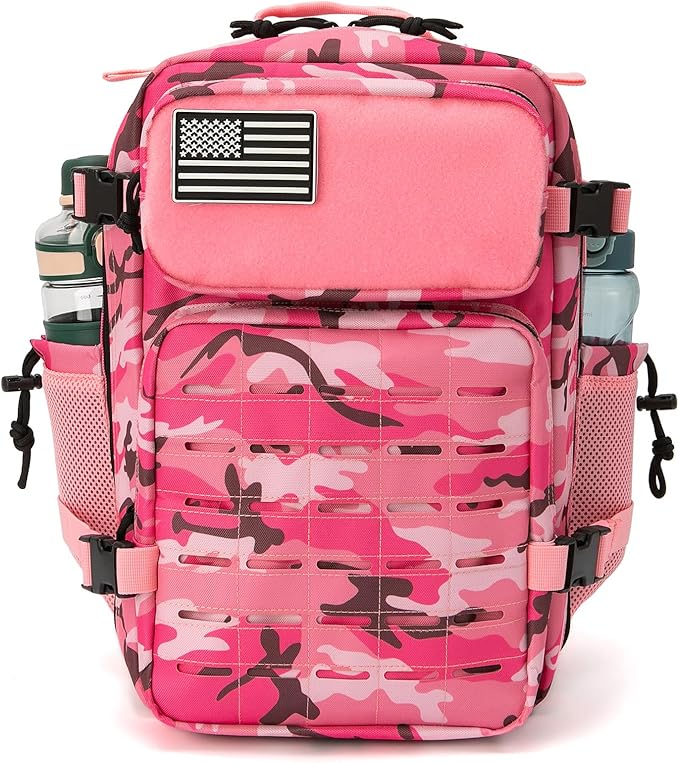 QT&QY 25L/45L Military Tactical Backpack For Men Molle Daypack 3 Day Bug Out Bag Hiking Rucksack With Bottle Holder