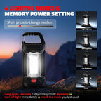 Camping Lantern Rechargeable, 2000LM Rechargeable Lantern with 4400mAh Battery, Waterproof LED Camping Light with 4 Modes, Portable Lanterns for Power Outages, Hurricane and Outdoor Use