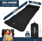 POWERLIX Sleeping Pad for Camping with Bulit in Pillow - Lightweight Camping Sleep Mat for Backpacking, Inflatable & Compact Camping Air Mattress, Perfect for Outdoor Hiking, Foot Pump