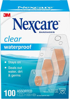 Nexcare Clear Waterproof Bandages: Assorted Sizes / 100-Pack (Clear)