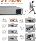 4 INCH Thick Foam Camping Mattress [Car/Tent/Cot] 30D Foam Portable Floor Sleeping Mat Cot Pad Roll Up Mattress for Guests Sleepovers RV Truck Camper
