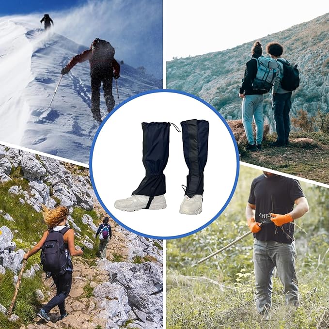 1 Pairs Gators for Hiking Boots,Adjustable Leg Gaiters for Women and Men Boots, Waterproof and Breathable Trail Gaiters for Hiking, Snow and Garden Weeding