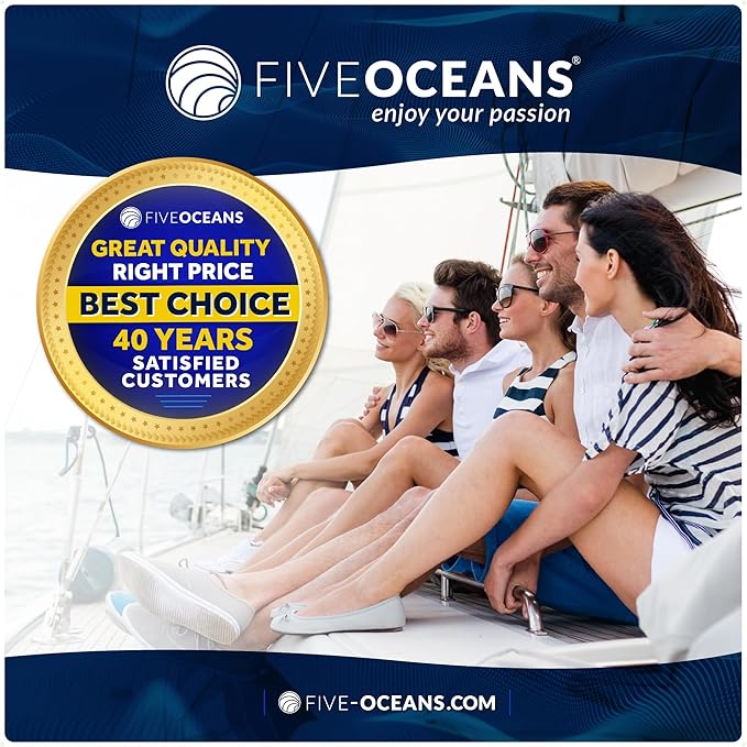 Five Oceans Motion Sickness Bands - Sea Sickness Acupressure Wristbands for Natural Relief of Nausea, Dizziness, Vomiting, and Motion Sickness - 2 Pair (4 Wristbands) - FO78-M2