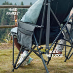 Portal Camping Chair with Lumbar Support for Adults Folding Portable High Back Oversized, 400LBS