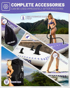 DAMA 11'*34"*6" Inflatable Paddle Board, Paddle Boards for Adults,Sup,Lightweight and Durable, Easy to Inflate, Versatile in Style, Fully Functional, Equipped w/High Grade Accessories.