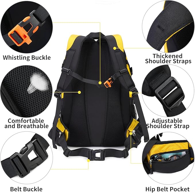 BOVIP 40L Hiking Backpack Waterproof Lightweight Daypack Travel Sports Camping Backpack for Men Women